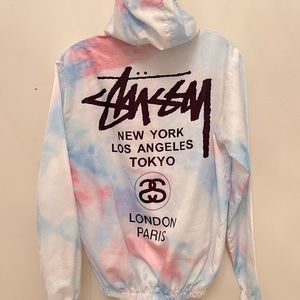 Super cool stussy windbreaker rainbow jacket